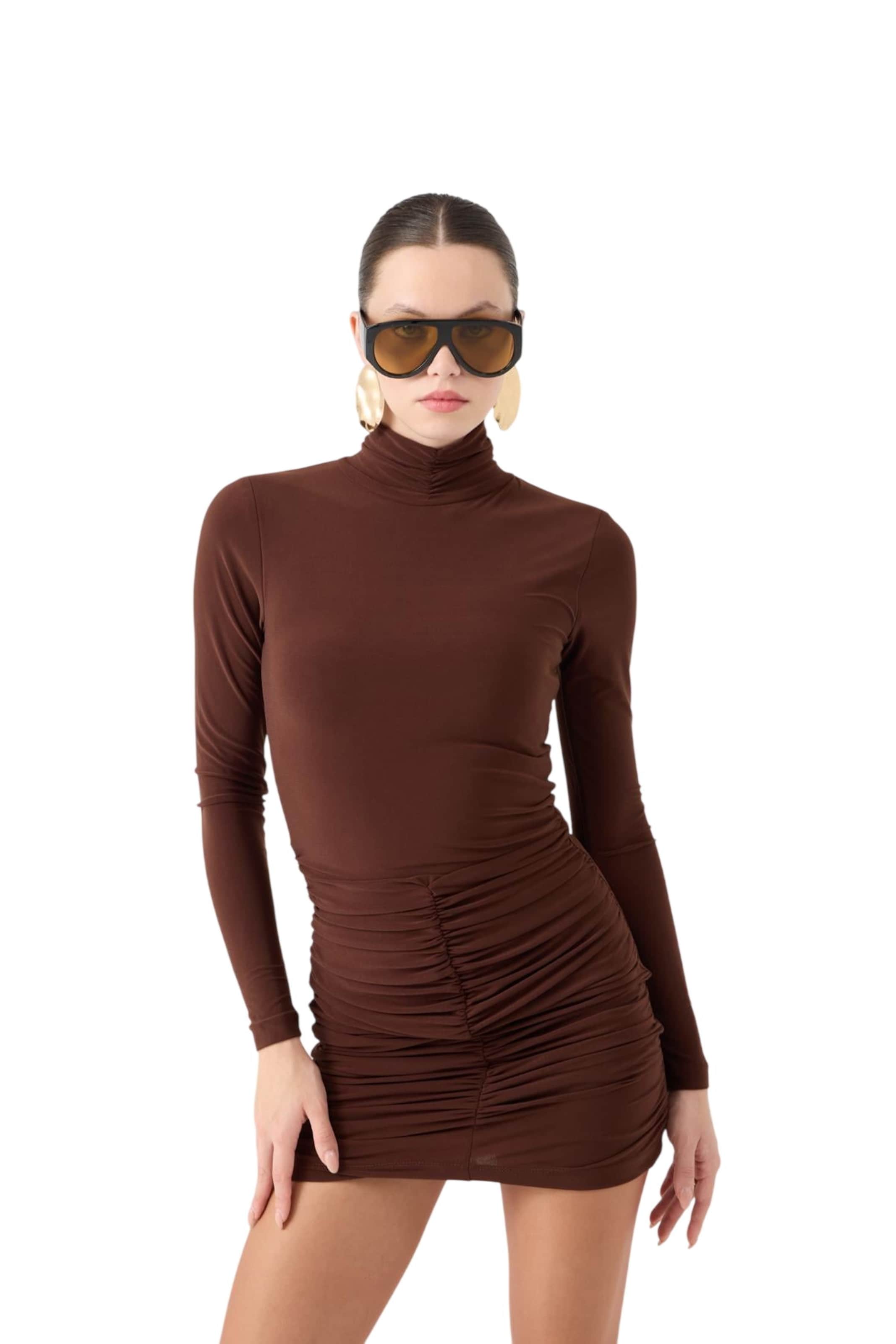 HOLLY LOLLY Kleid in Braun: Vorderseite