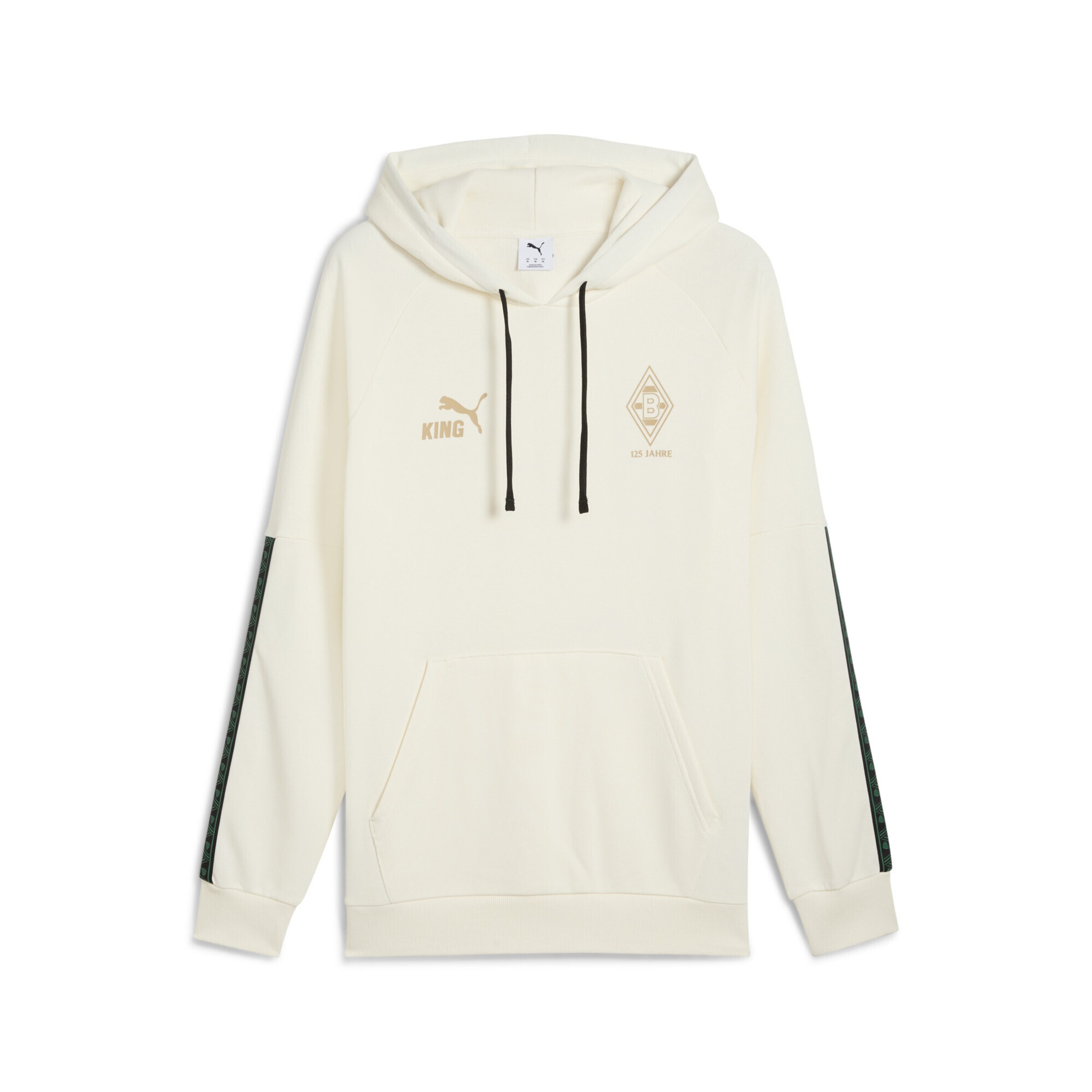 PUMA Sportsweatshirt 'Borussia Mönchengladbach King' in de kleur Goud / Groen / Zwart / Wit, Productweergave