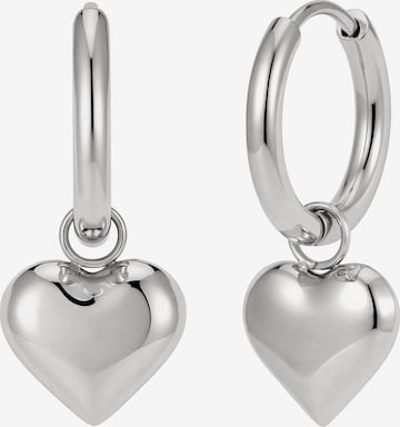 Boucles d'oreilles 'Herz' GOOD.designs en argent : devant