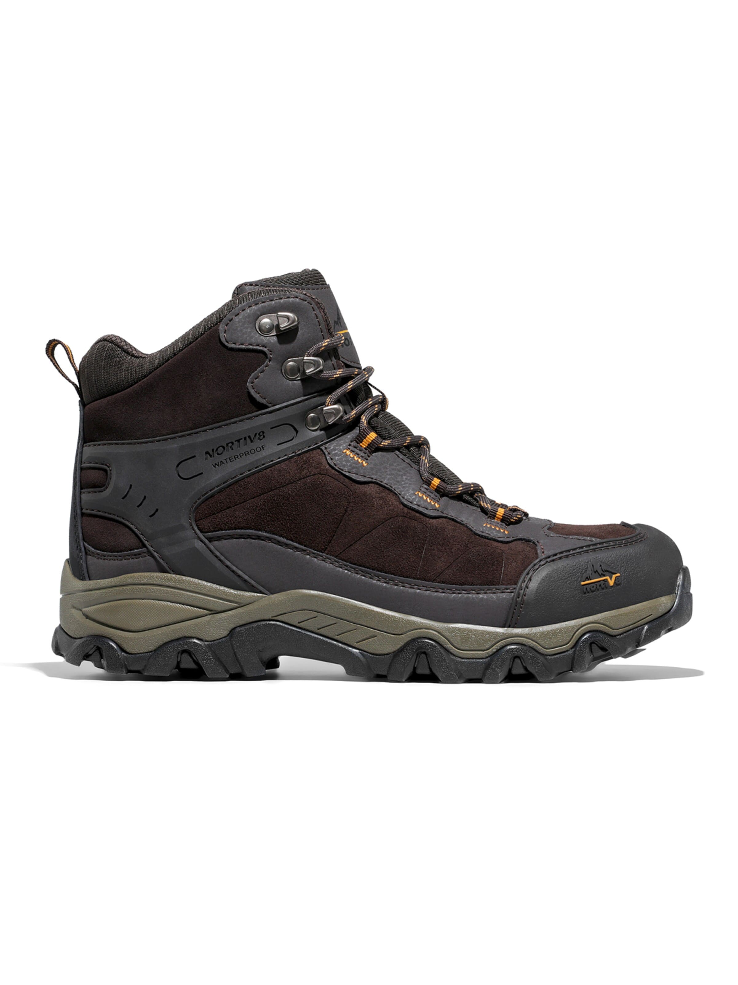 Boots 'NORTIV 8 Herren Wasserdichte Wanderschuhe Outdoor Mid Trekking Leichte Bergschuhe' di NORTIV 8 in marrone