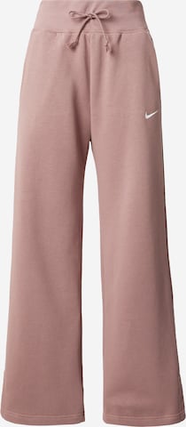 NIKE Wide Leg Hose 'Phoenix Fleece' in Lila: predná strana