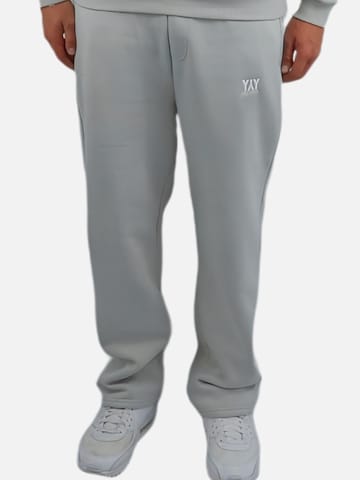 HEFTYKA Loosefit Sporthose 'OPEN'‌‌‌‌‌‌ in Grau: Vorderseite