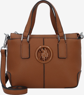 U.S. POLO ASSN. Handtas 'Cypress' in Bruin: voorkant