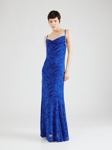 Robe de soirée TOPSHOP en bleu : devant