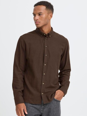 BLEND Regular Fit Langarmhemd ' BHBurley ' in Braun