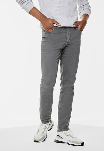 Street One MEN Slim fit Pants in Grey: front