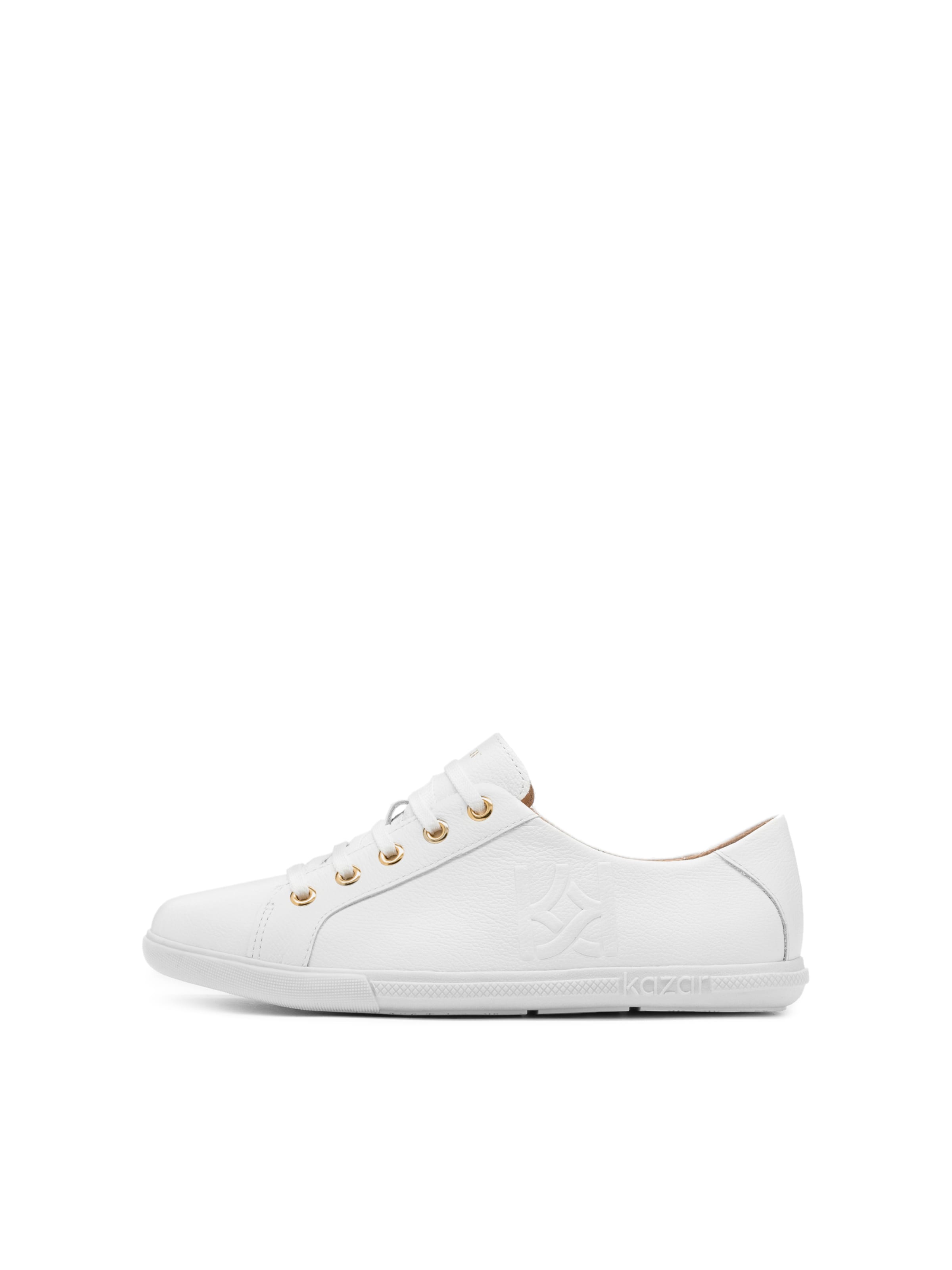 Sneaker bassa di Kazar in bianco: frontale