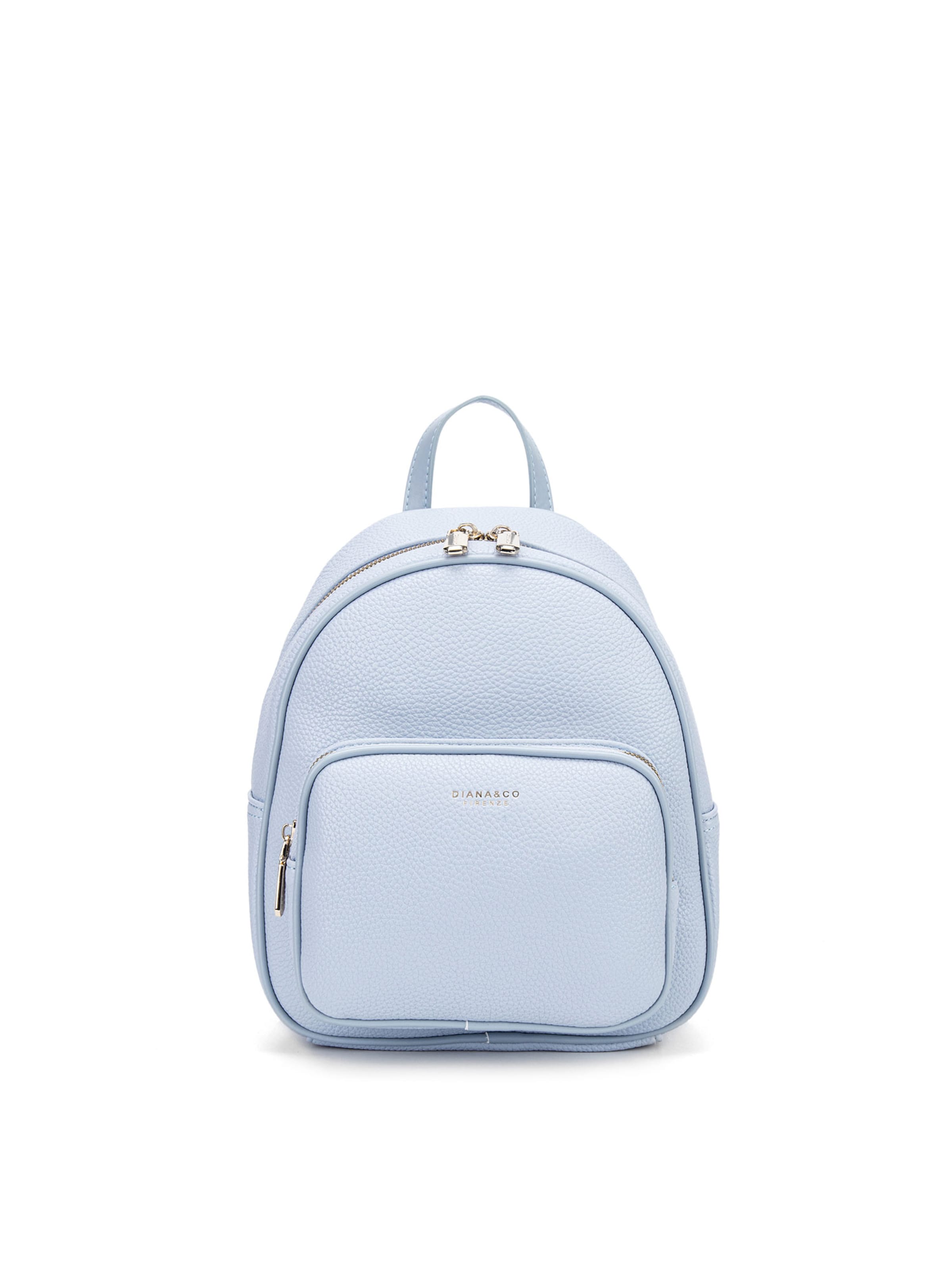 Zaino 'Zaino Donna Vegan Leather con Zip e Tasche Organizzate - Diana & Co' di Diana&Co. in blu: frontale