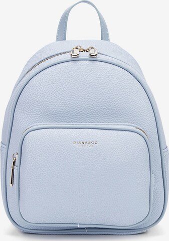Zaino 'Zaino Donna Vegan Leather con Zip e Tasche Organizzate - Diana & Co' di Diana&Co. in blu: frontale