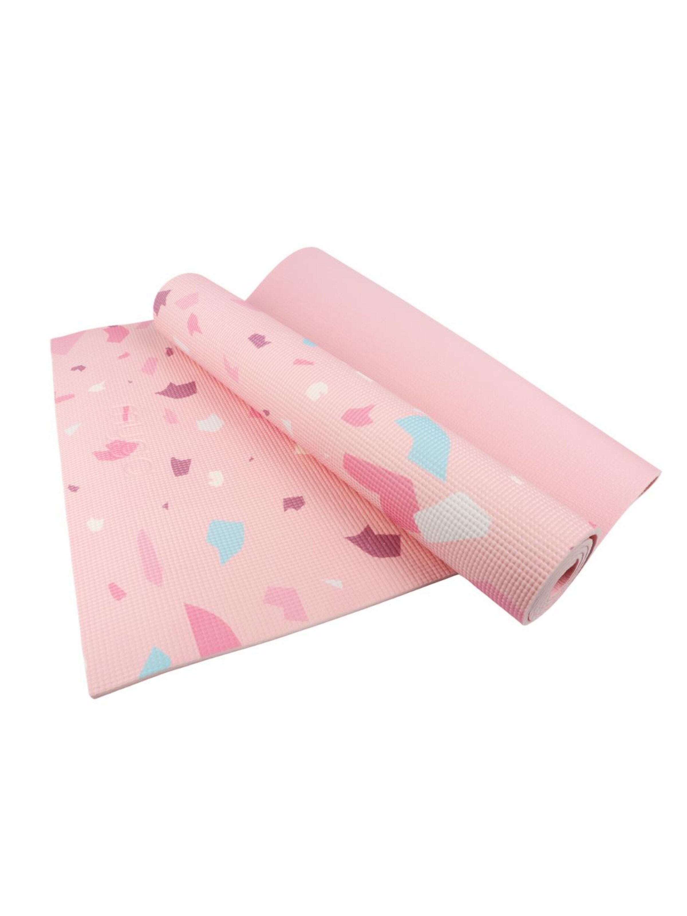 myga Mat 'Yoga-Einsteiger-Set - Terrazzo Design' in Pink