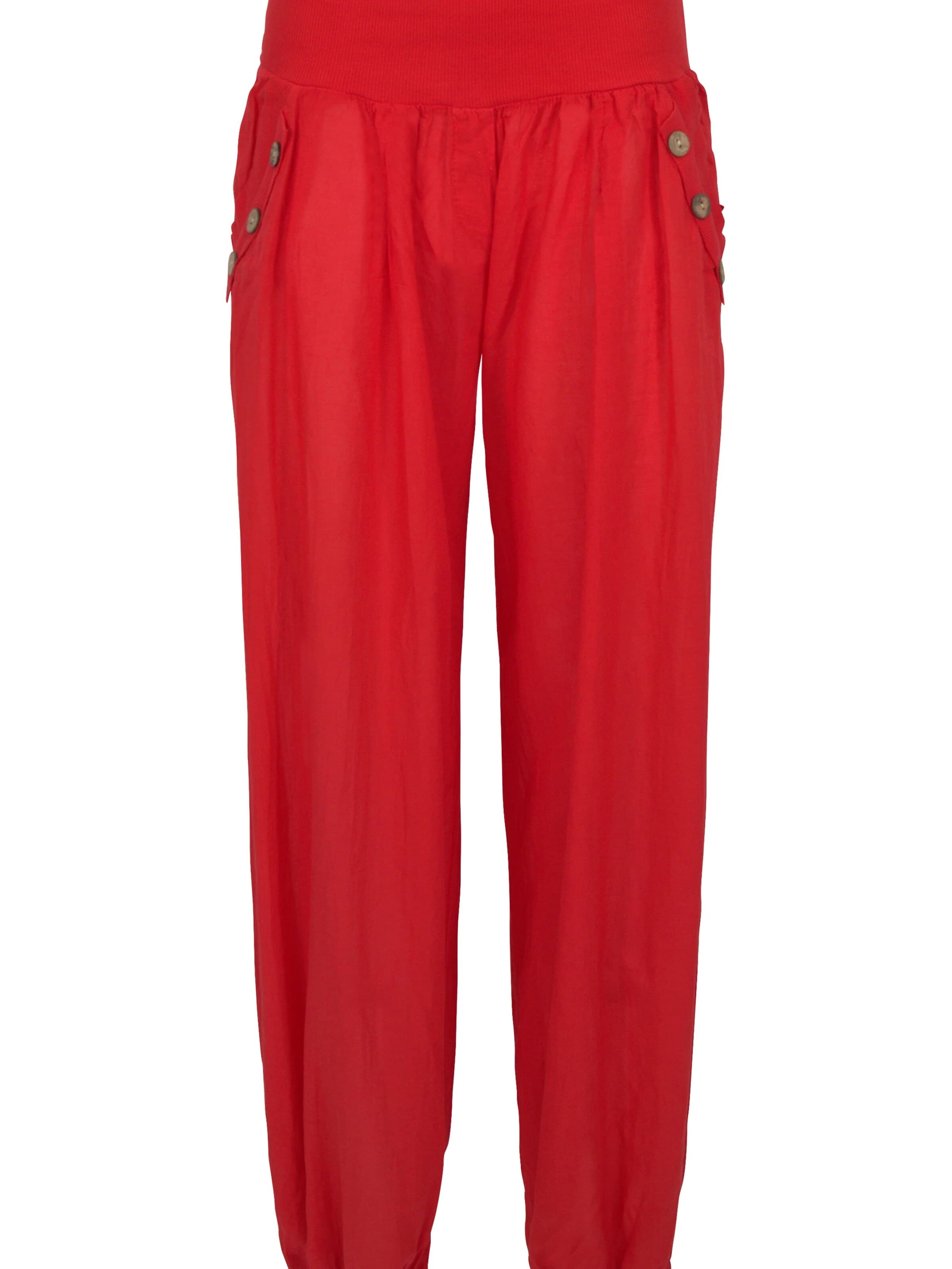 malito more than fashion Harem Pants in Red: front