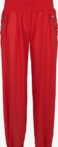 malito more than fashion Harem Pants in Red: front