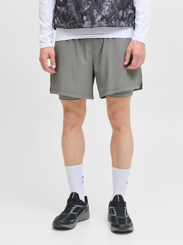 JACK & JONES Regular Sports trousers 'JCOCNZ' in Grey: front