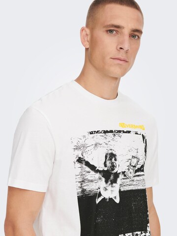 Only & Sons Shirt 'Nirvana' in White