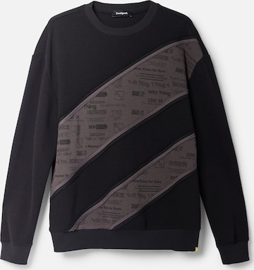 DesigualSweater majica - crna boja: prednji dio