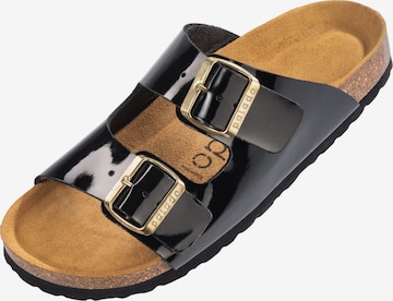 Palado Pantolette 'Palado Korfu Lack' in Schwarz: Vorderseite
