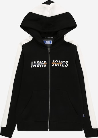 Jack & Jones Junior Sweatjacka i svart: framsida