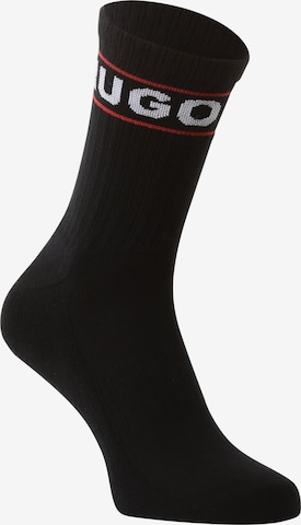 Chaussettes HUGO Red en noir : devant