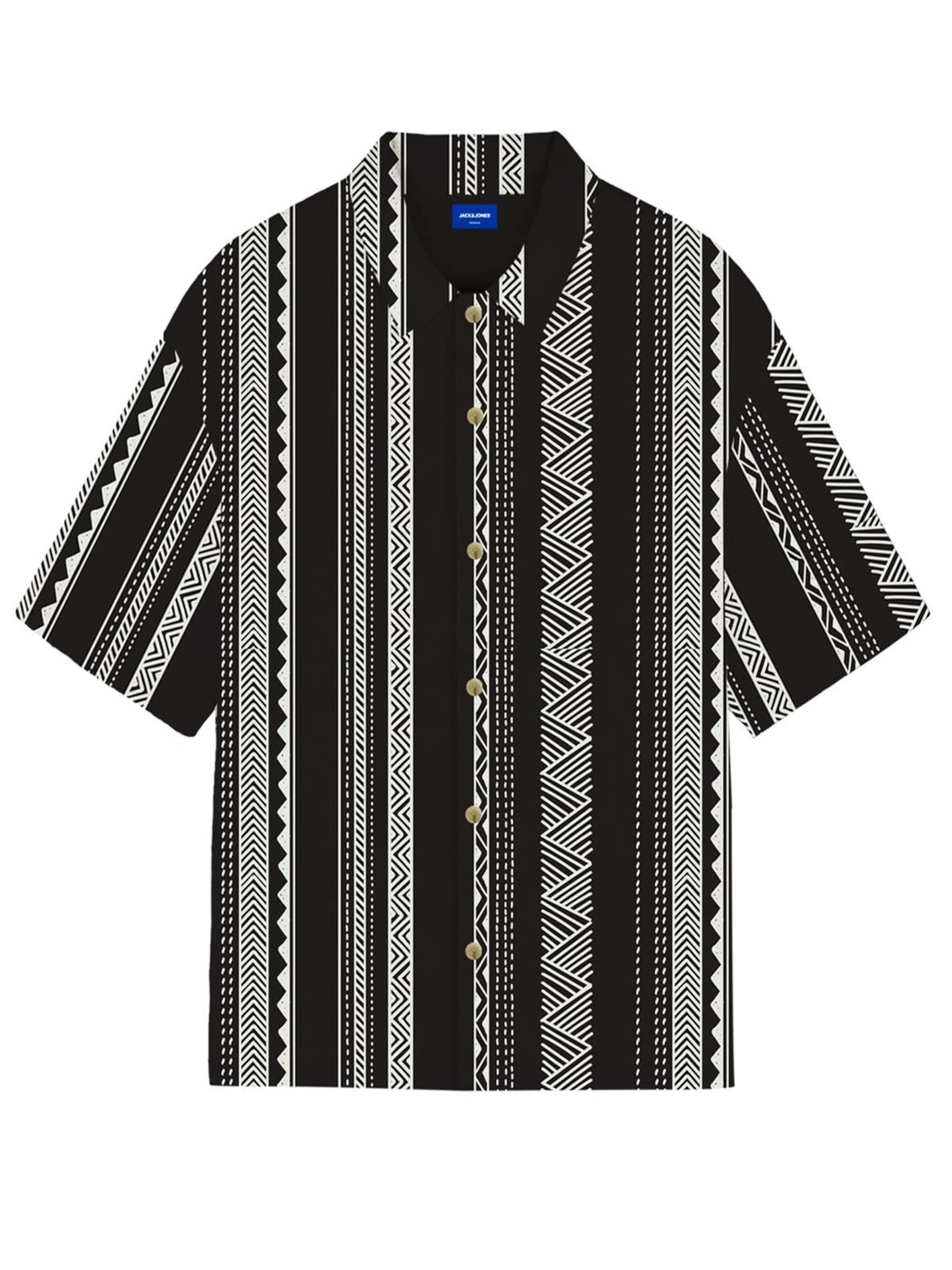 JACK & JONES Comfort Fit Hemd in Schwarz: Vorderseite