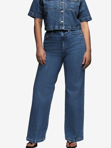 Next Wide leg Jeans in Blue: front