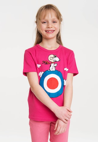 LOGOSHIRT T-Shirt Snoopy - Target in Pink: predná strana