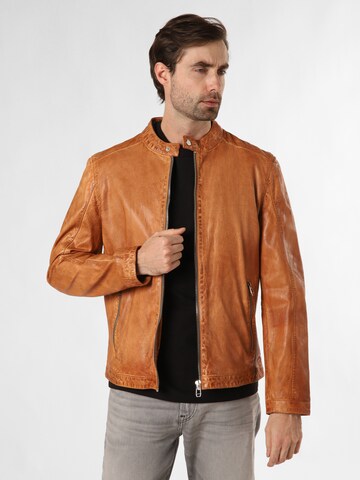 MILESTONE Between-Season Jacket 'Lacona' in Brown: front