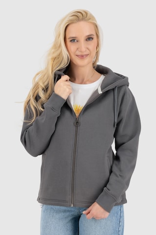 Alife and Kickin - Sudadera con cremallera 'AKFreda' en gris: frente
