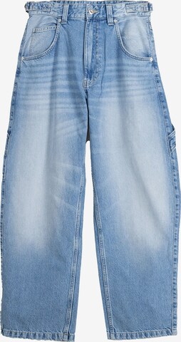 Bershka Loosefit Jeans in Blauw: voorkant