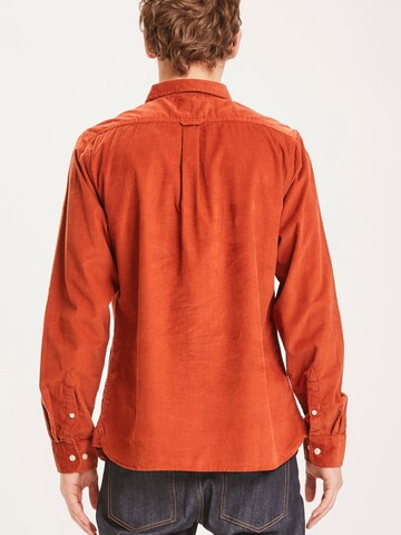 KnowledgeCotton Apparel Regular Fit Hemd in Orange