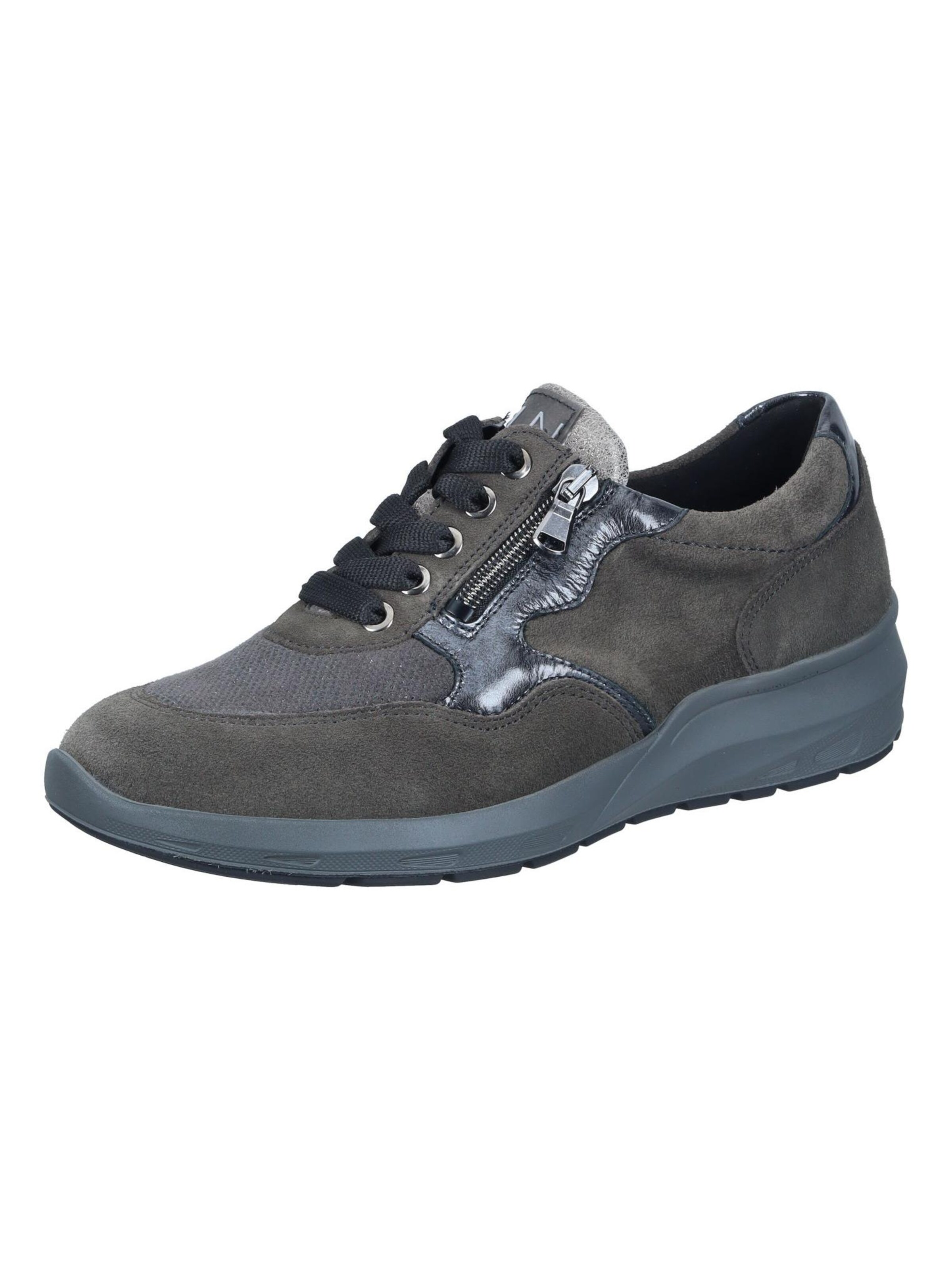 WALDLÄUFER Lace-Up Shoes 'Schnürer' in Grey: front