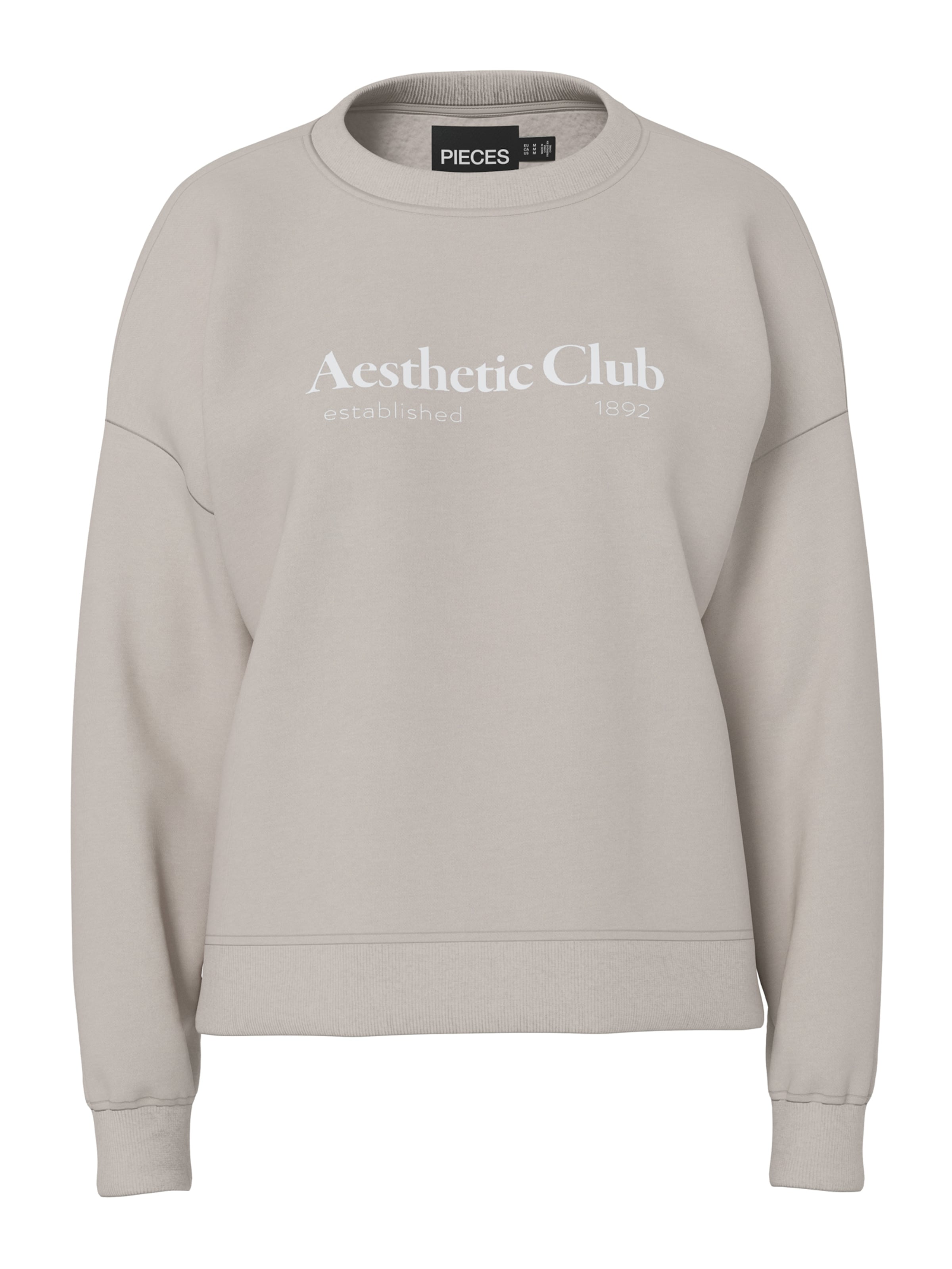 PIECES Μπλούζα φούτερ 'PCRISSO' σε γκρι: μπροστά