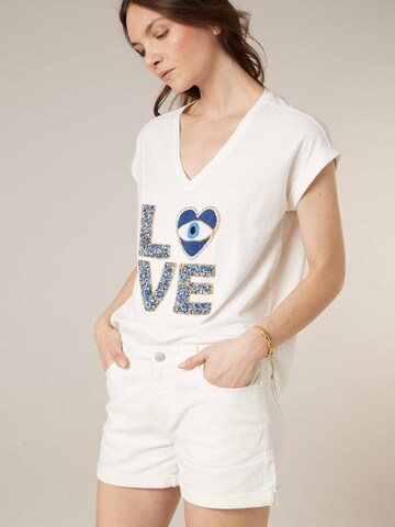 T-shirt 'Mykolove' Deeluxe en blanc : devant