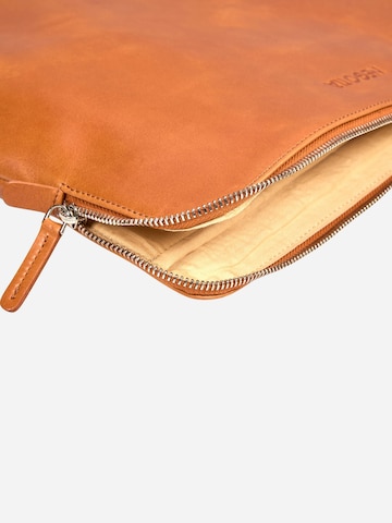 NEGOTIA Leather Laptoptasche 'Mantle 14'''‌‌‌‌‌‌‌‌‌ in Braun