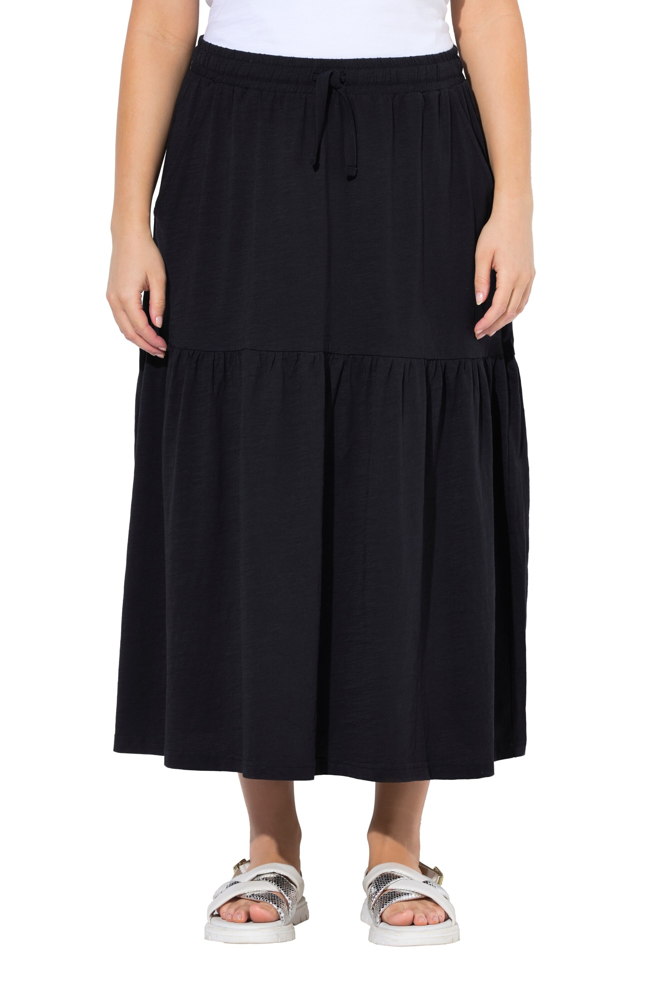 Ulla Popken Rok in Zwart: voorkant