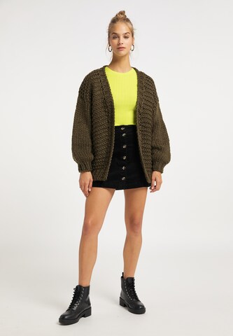 MYMO Knit Cardigan in Green