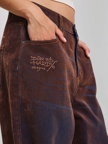 Ed Hardy Wide leg Jeans 'Signature Eagle' in Bruin