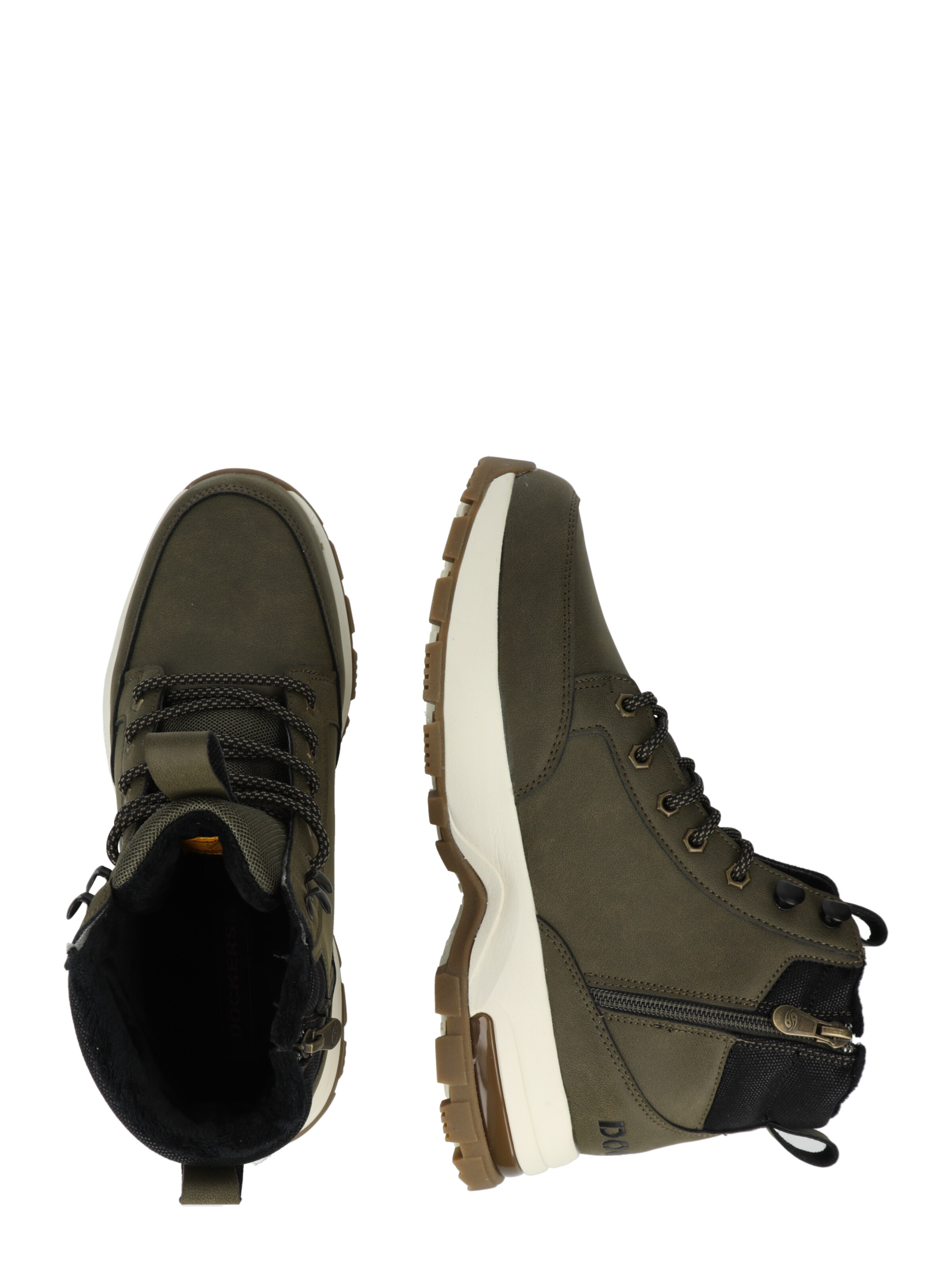 Dockers by Gerli Fűzős csizma - zöld