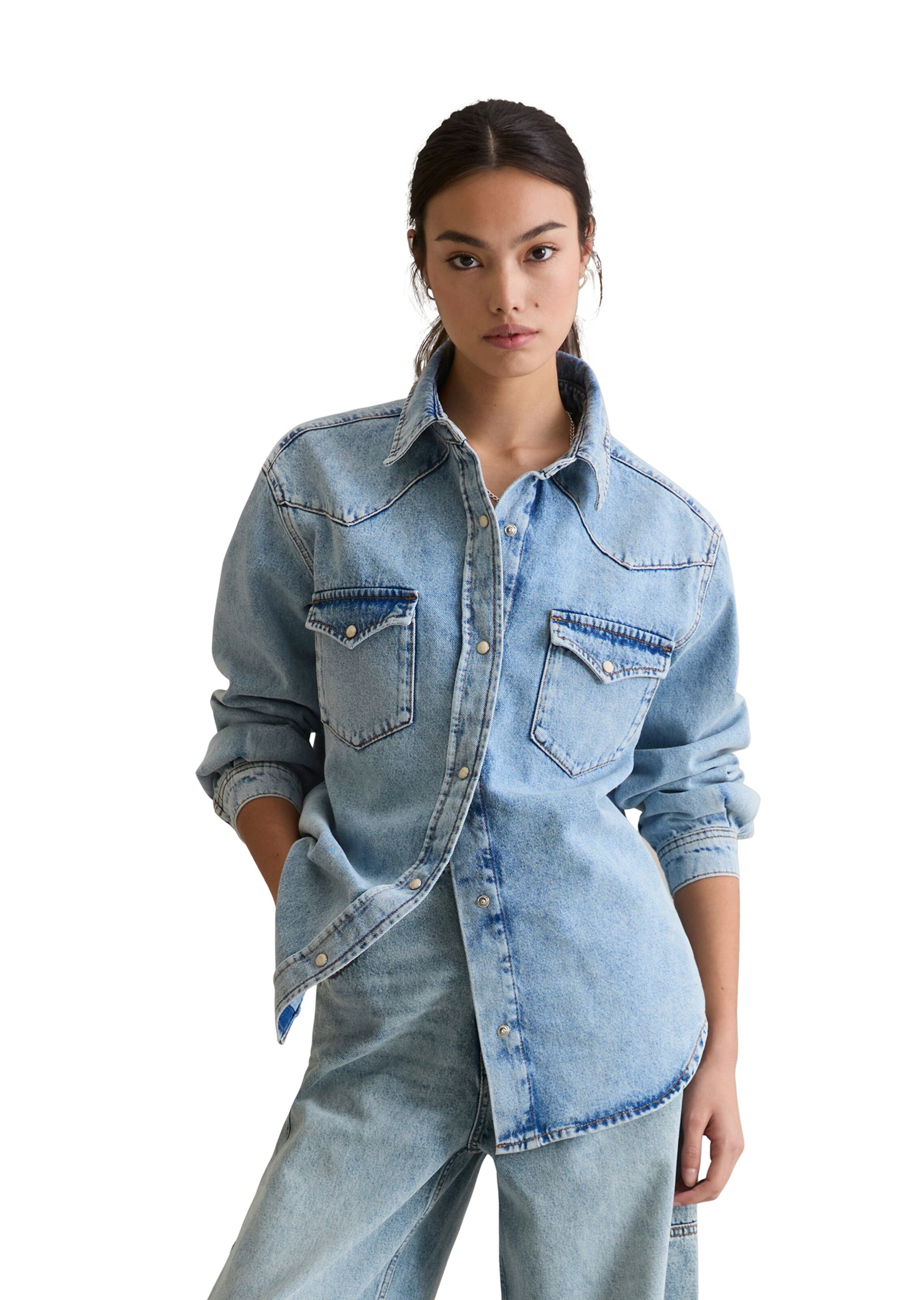Marc O'Polo DENIM Blouse in Blue: front