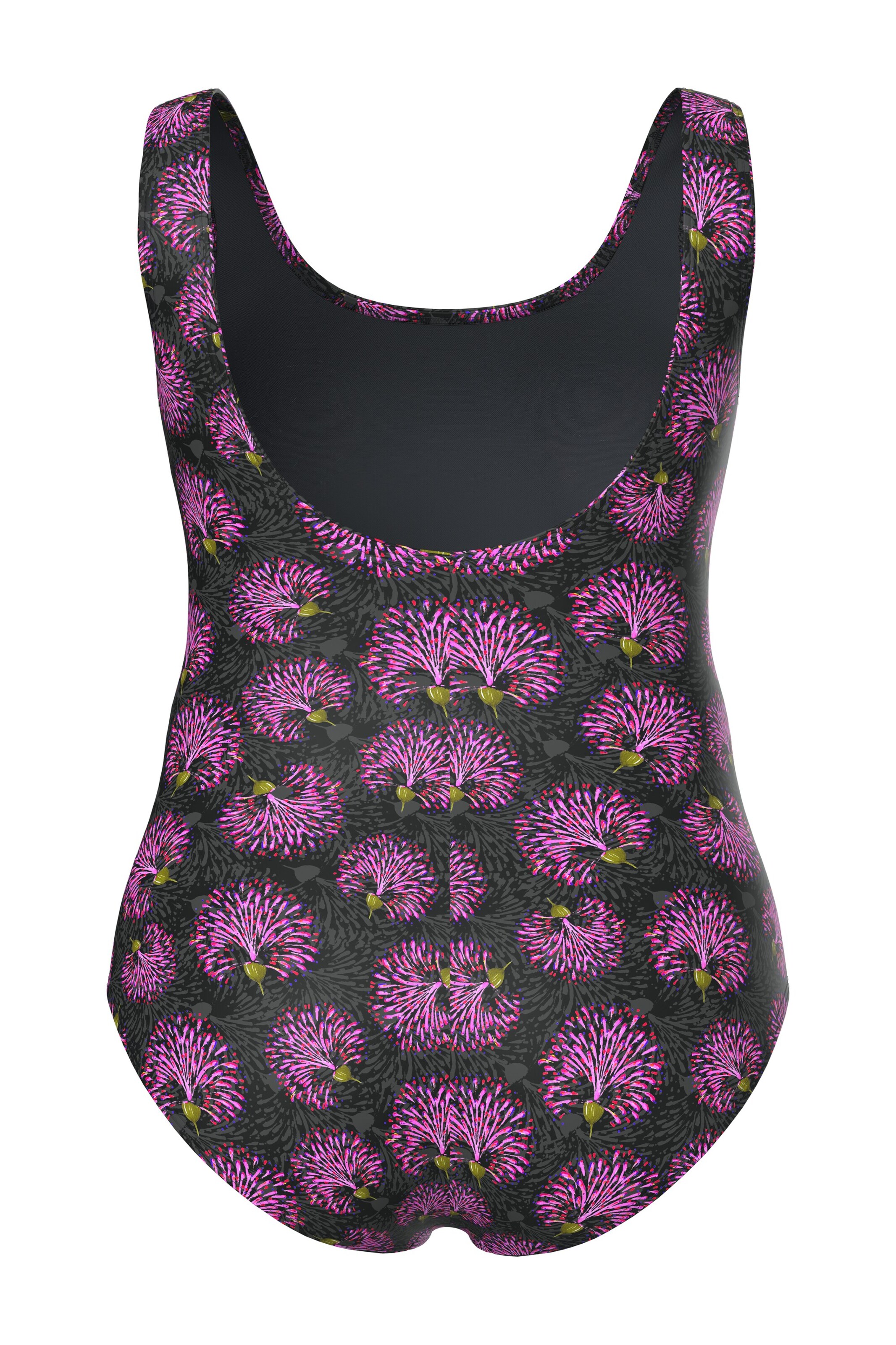 Ulla Popken Bustier Badeanzug in Schwarz