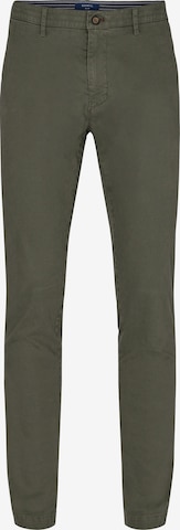 Coupe slim Pantalon chino Sunwill en vert : devant