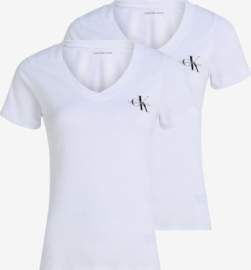 T-shirt Calvin Klein Jeans en blanc : devant