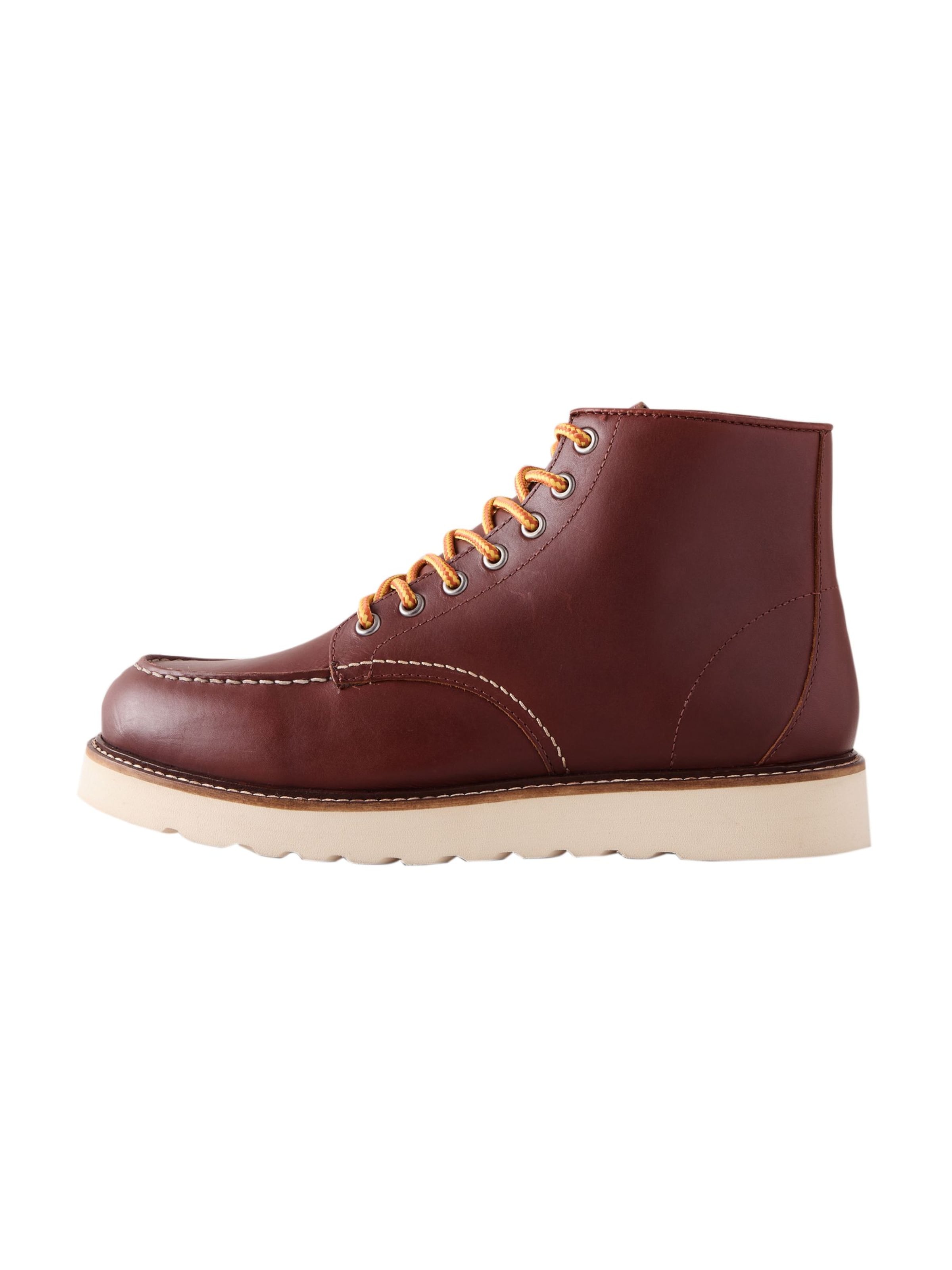 Next Lace-Up Boots in Red: front