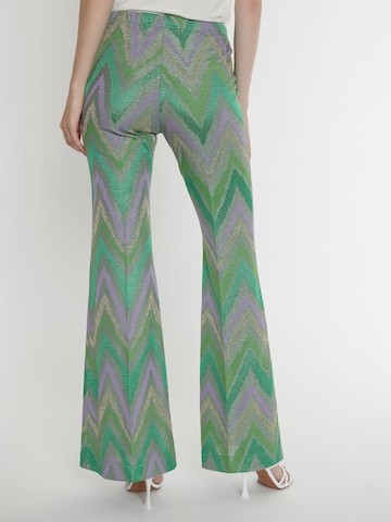 Ana Alcazar Flared Pleated Pants 'Pitora ' in Green