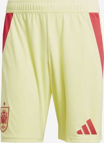 ADIDAS PERFORMANCE Regular Workout Pants 'Spain 24 Away' in Yellow: front