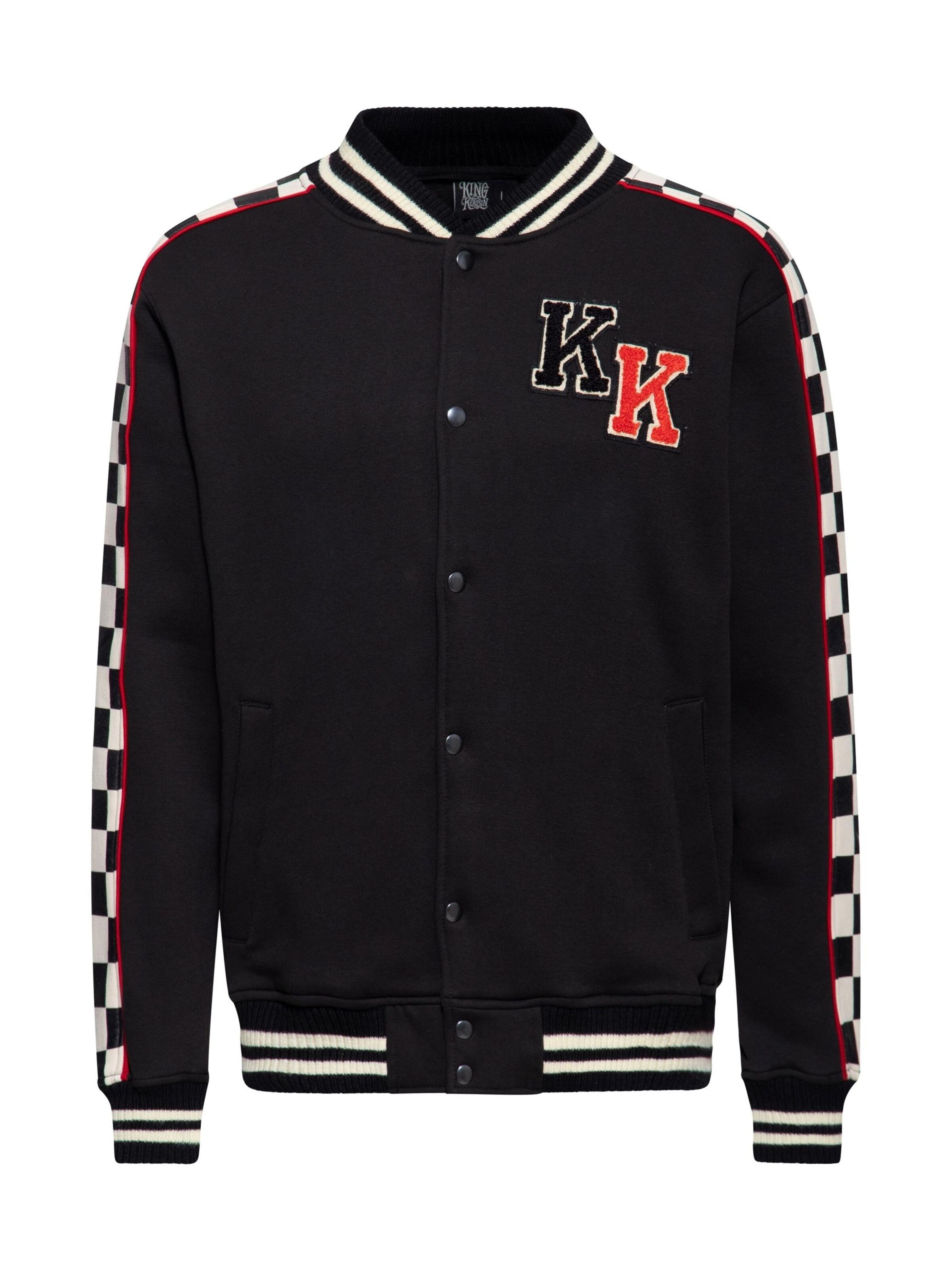 King Kerosin Between-Season Jacket 'Los Angeles Supply Co.' in Black: front