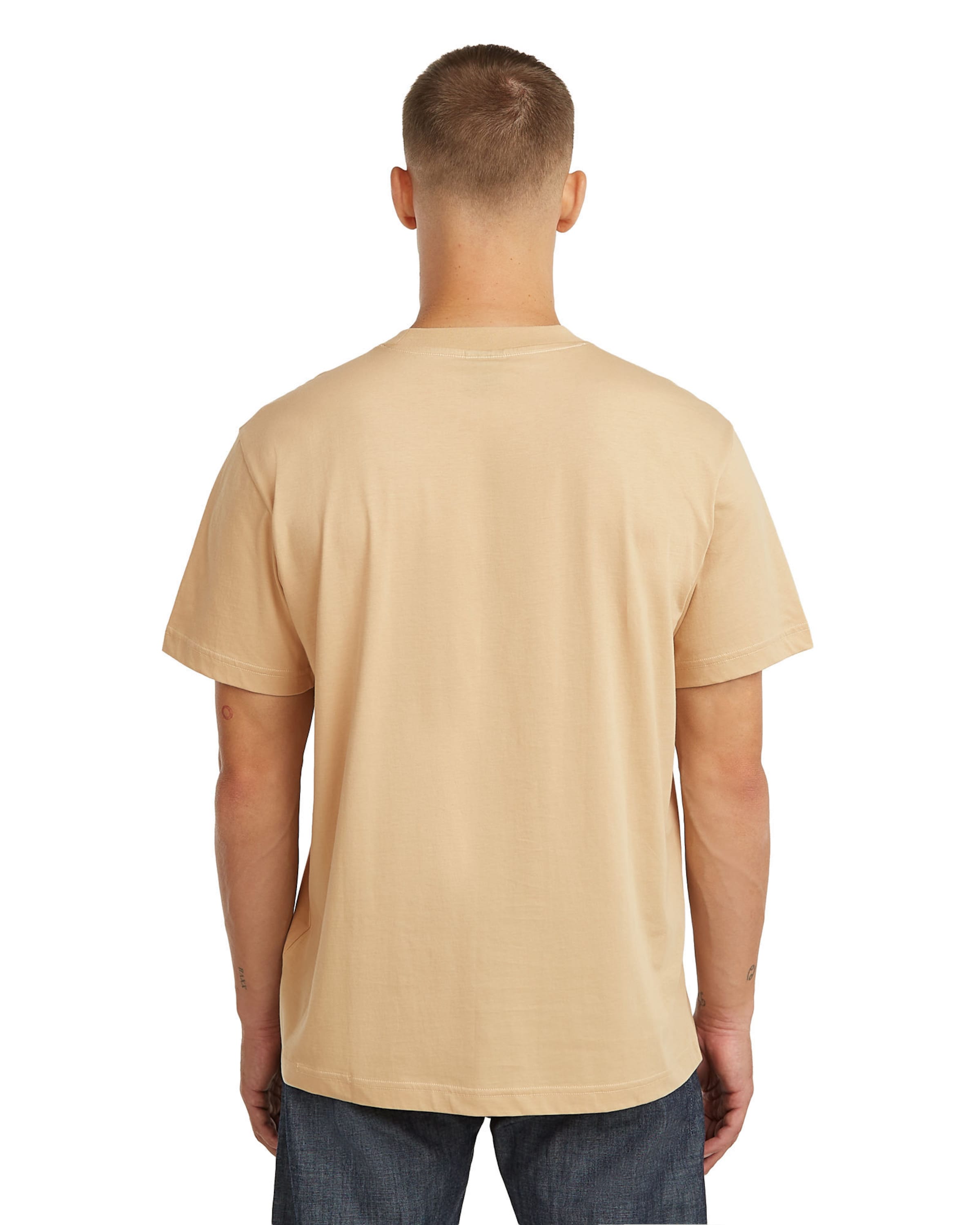 T-Shirt 'Box Globe Graphic T-Shirt' G-STAR en beige