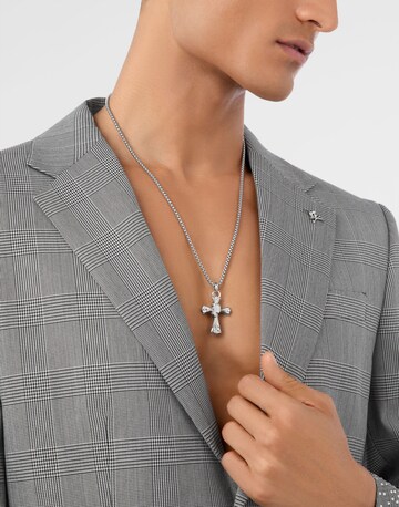 Philipp Plein Jewellery Ketting 'PLEIN VALENTINE ' in Zilver: voorkant