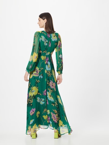 Oasis Dress 'Soft Floral Button Detail Cut Out Maxi D' in Green