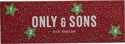 Only & Sons Boxers 'X-MAS' en rouge foncé, Vue avec produit