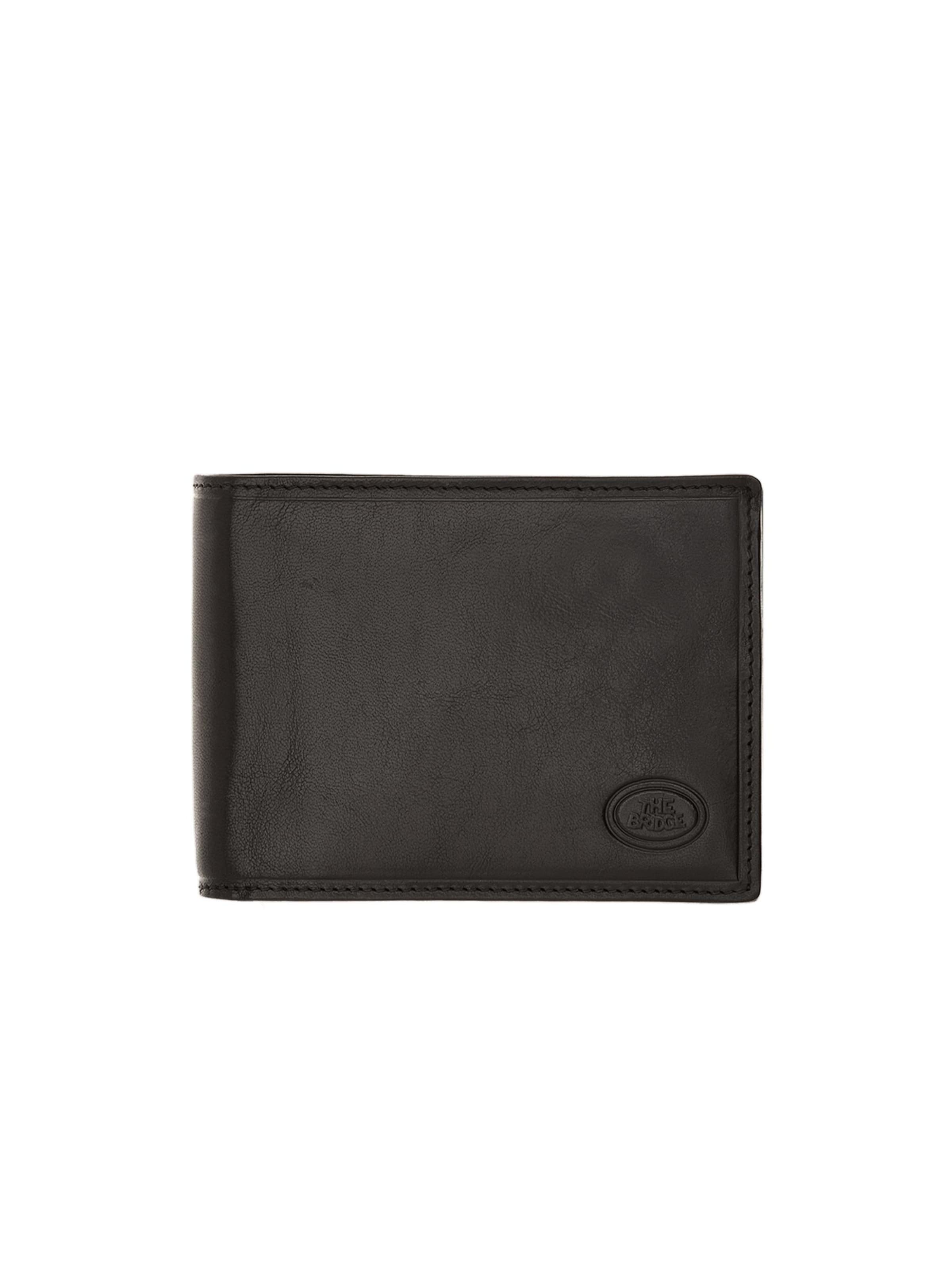 The Bridge Wallet in Black: front